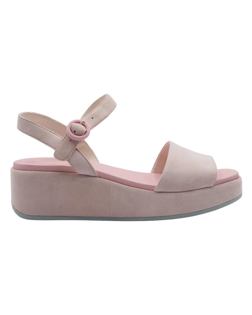 Camper Schoenen ,Oranje ,Leer Plateau Sandaal Misia in het Pink