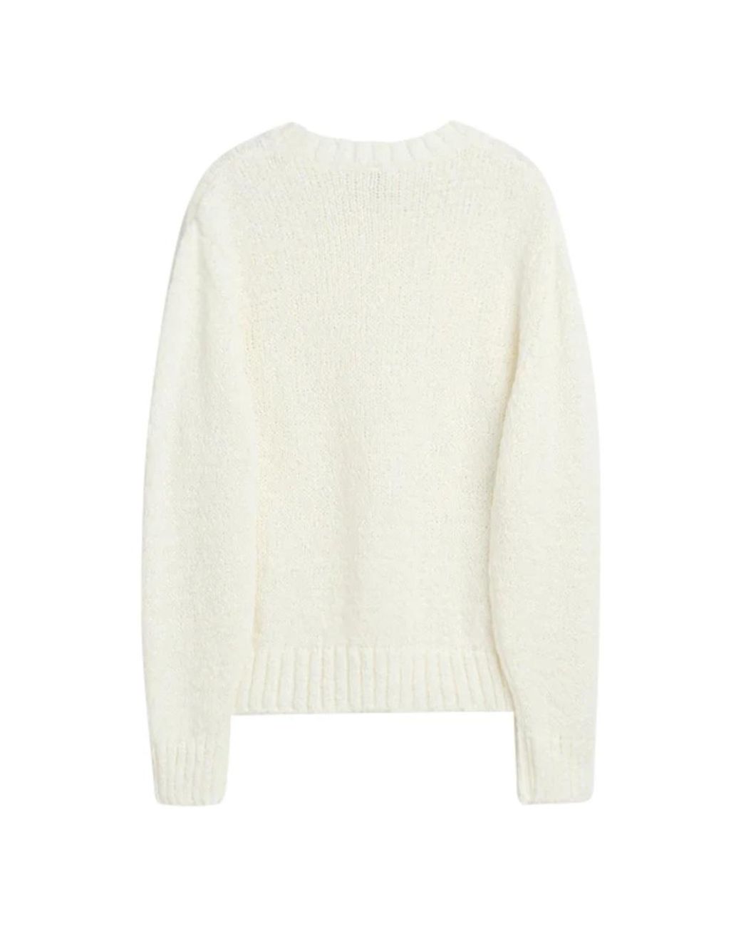 sunflower White Round-Neck Knitwear for men