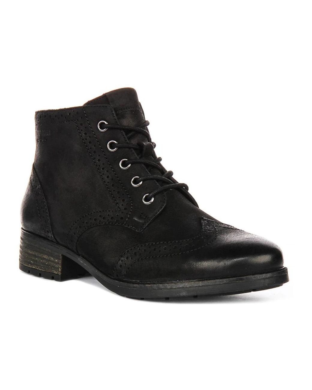 Josef Seibel Black Lace-Up Boots