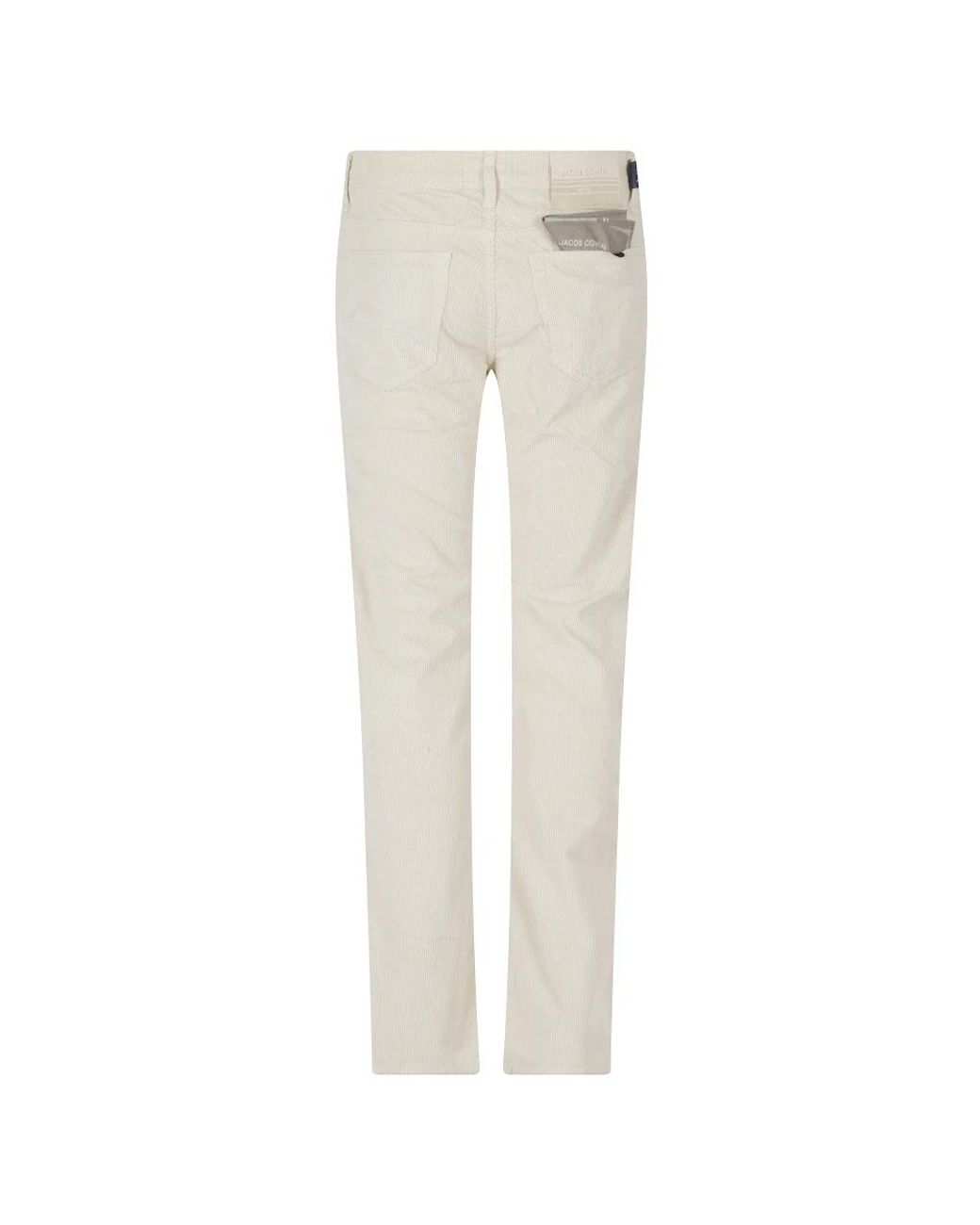 Jacob Cohen White Straight Trousers for men