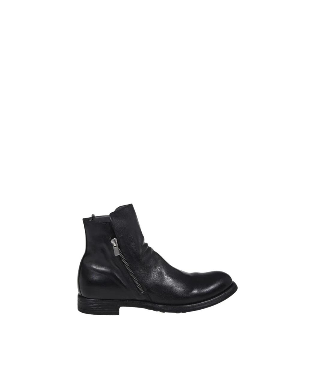 Officine Creative Black Ankle Boots for men