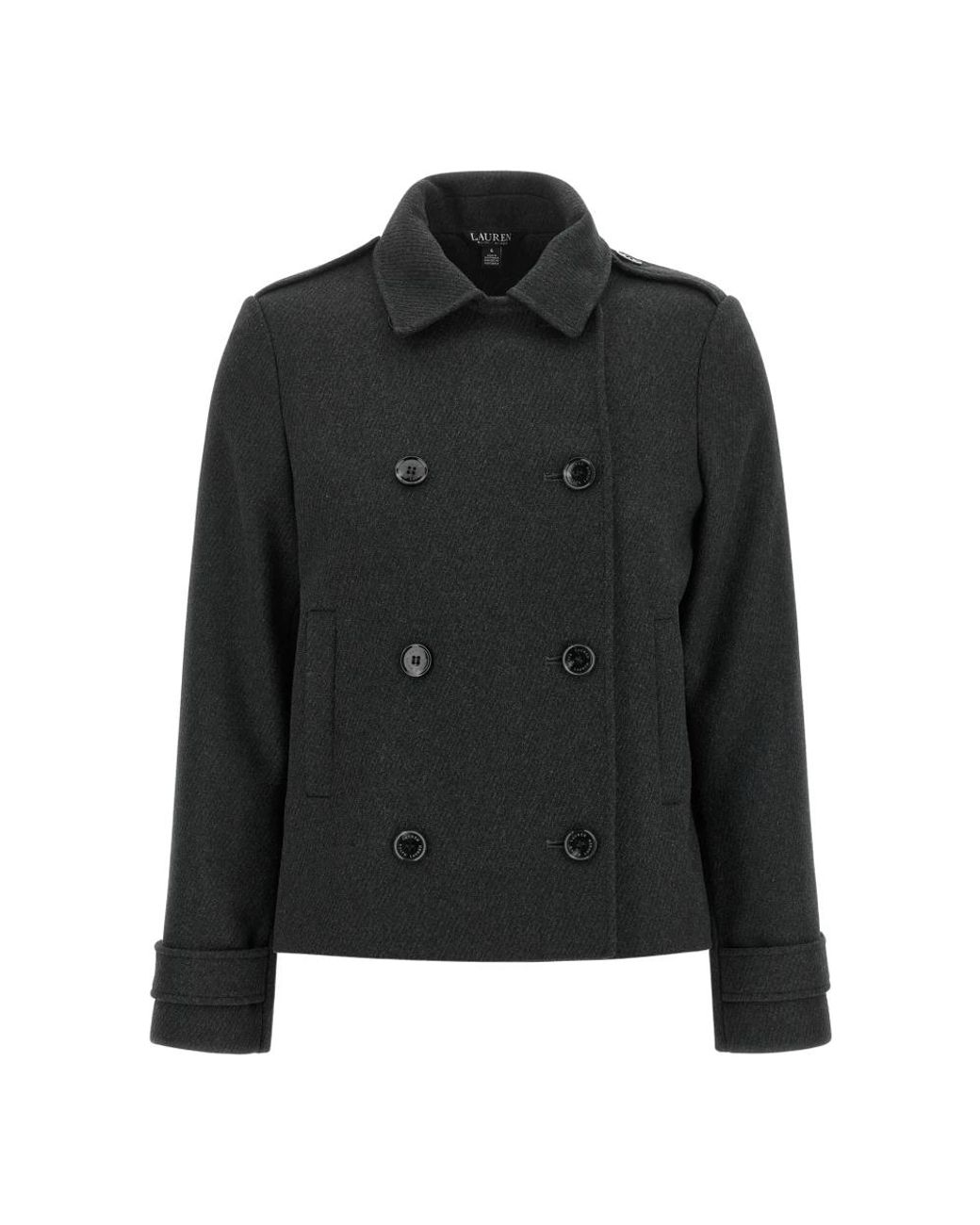 Ralph Lauren Black Double-Breasted Coats