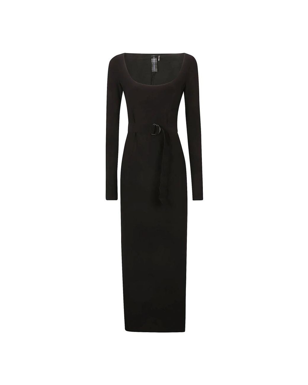 Norma Kamali Black Midi Dresses