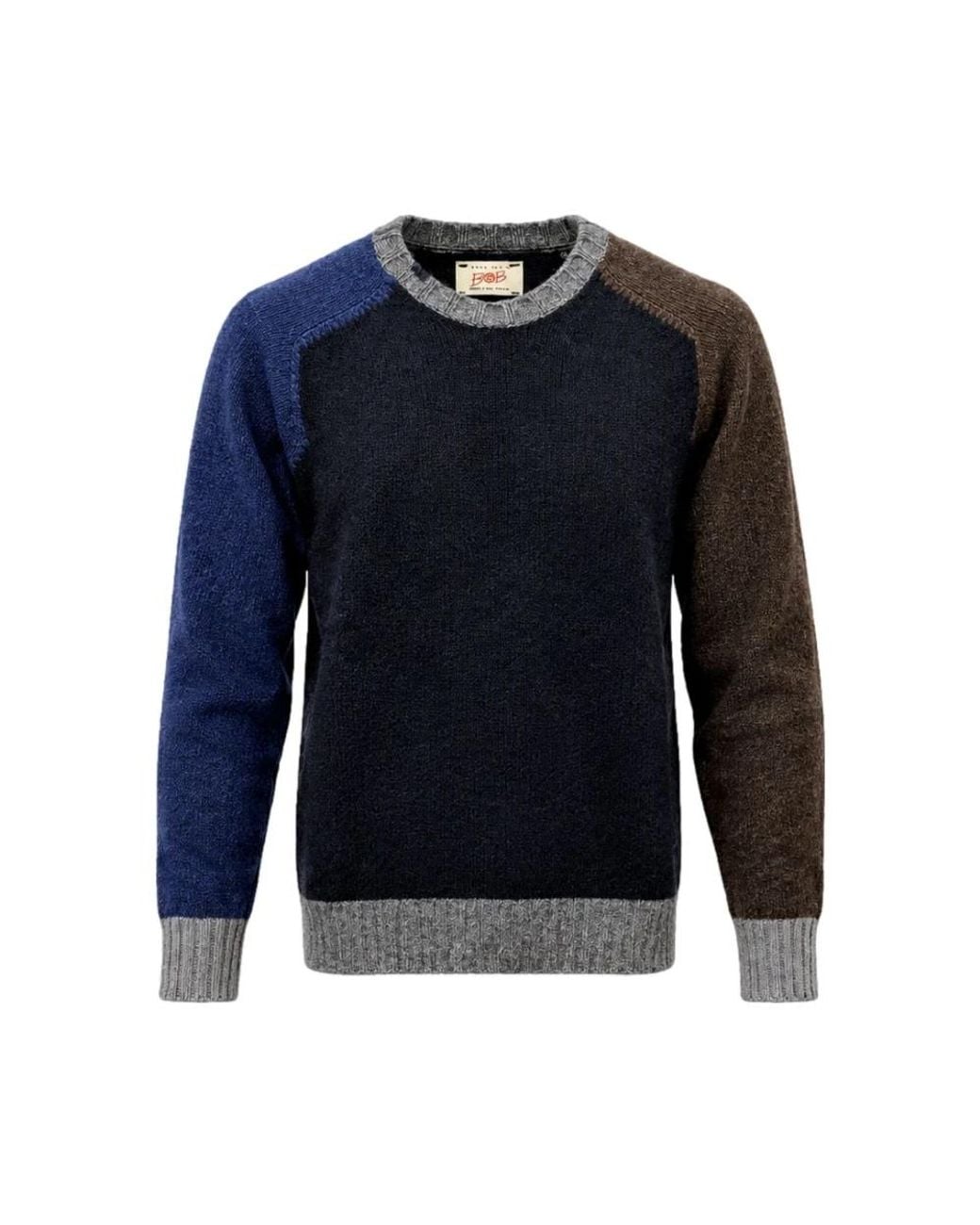 Bob Blue Round-Neck Knitwear for men