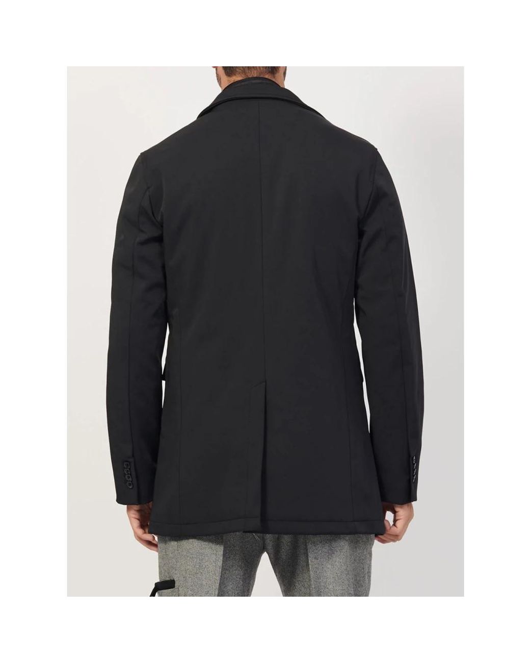 Yes Zee Black Single-Breasted Coats for men