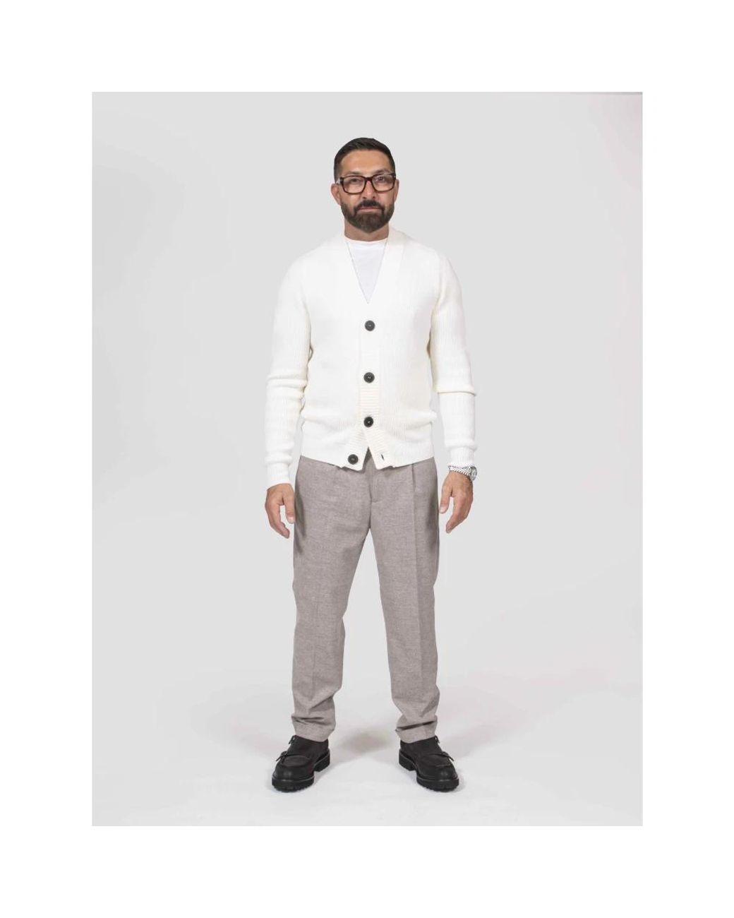 Cardigans Amaranto de hombre de color White