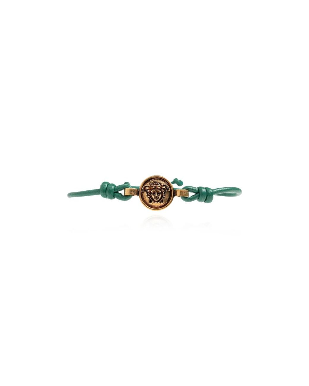Versace Green Medusa Lederarmband