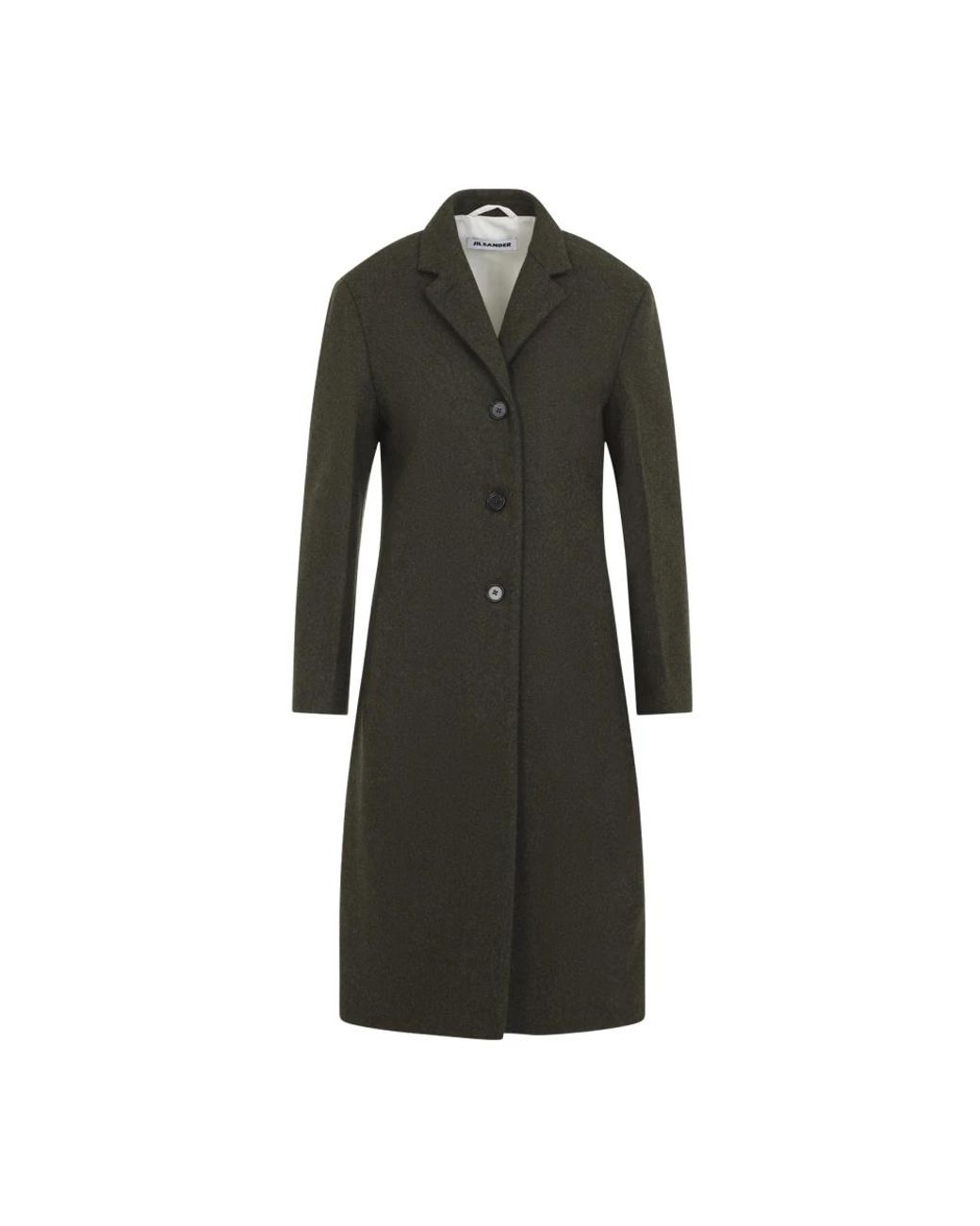 Jil Sander Black Single-Breasted Coats