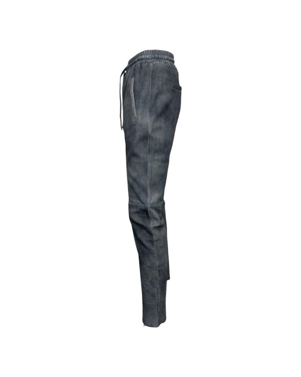 Oakwood Gray Leather Trousers