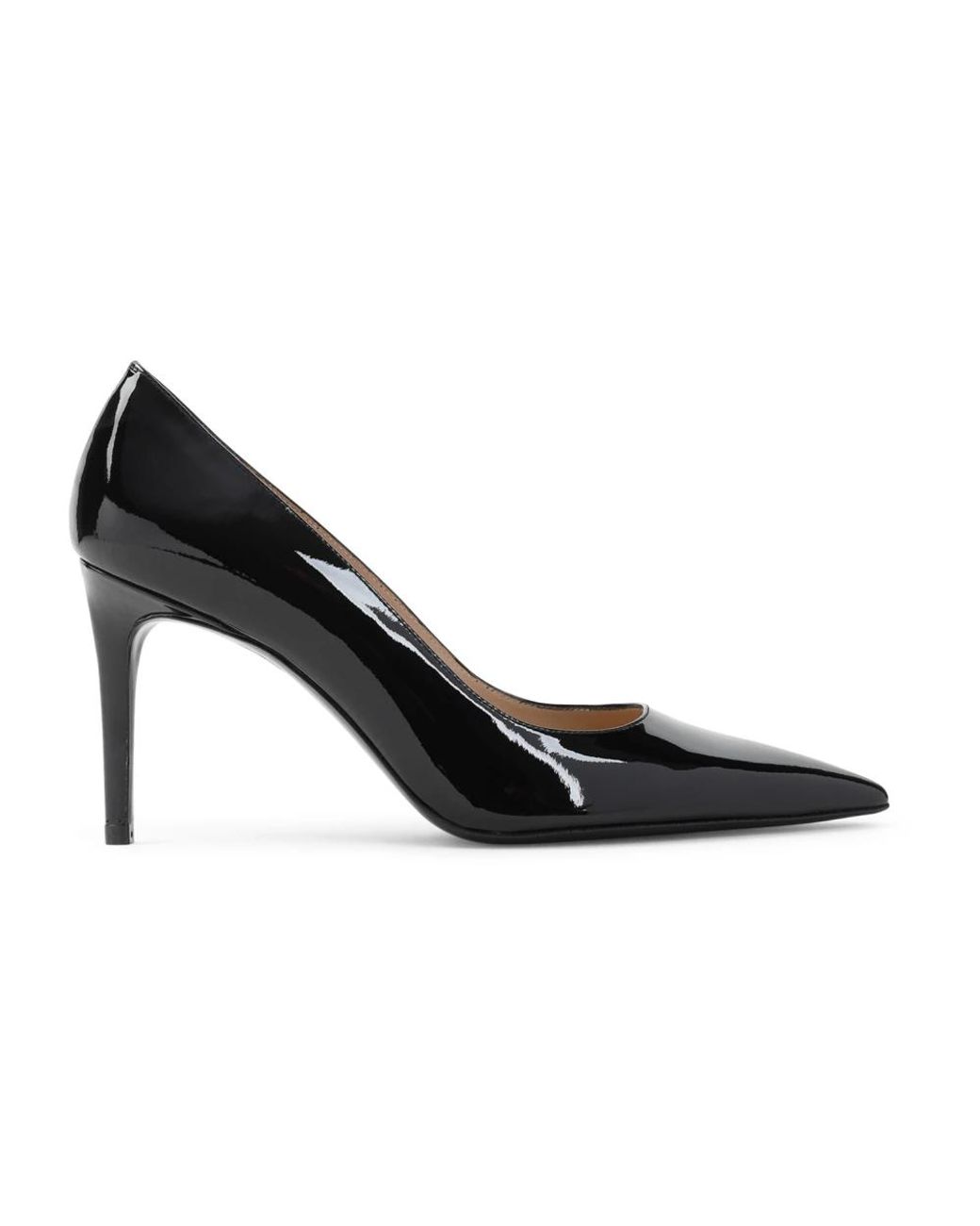Stuart Weitzman Schoenen ,Zwart ,Leer Zwarte Lakleren Pumps in het Black