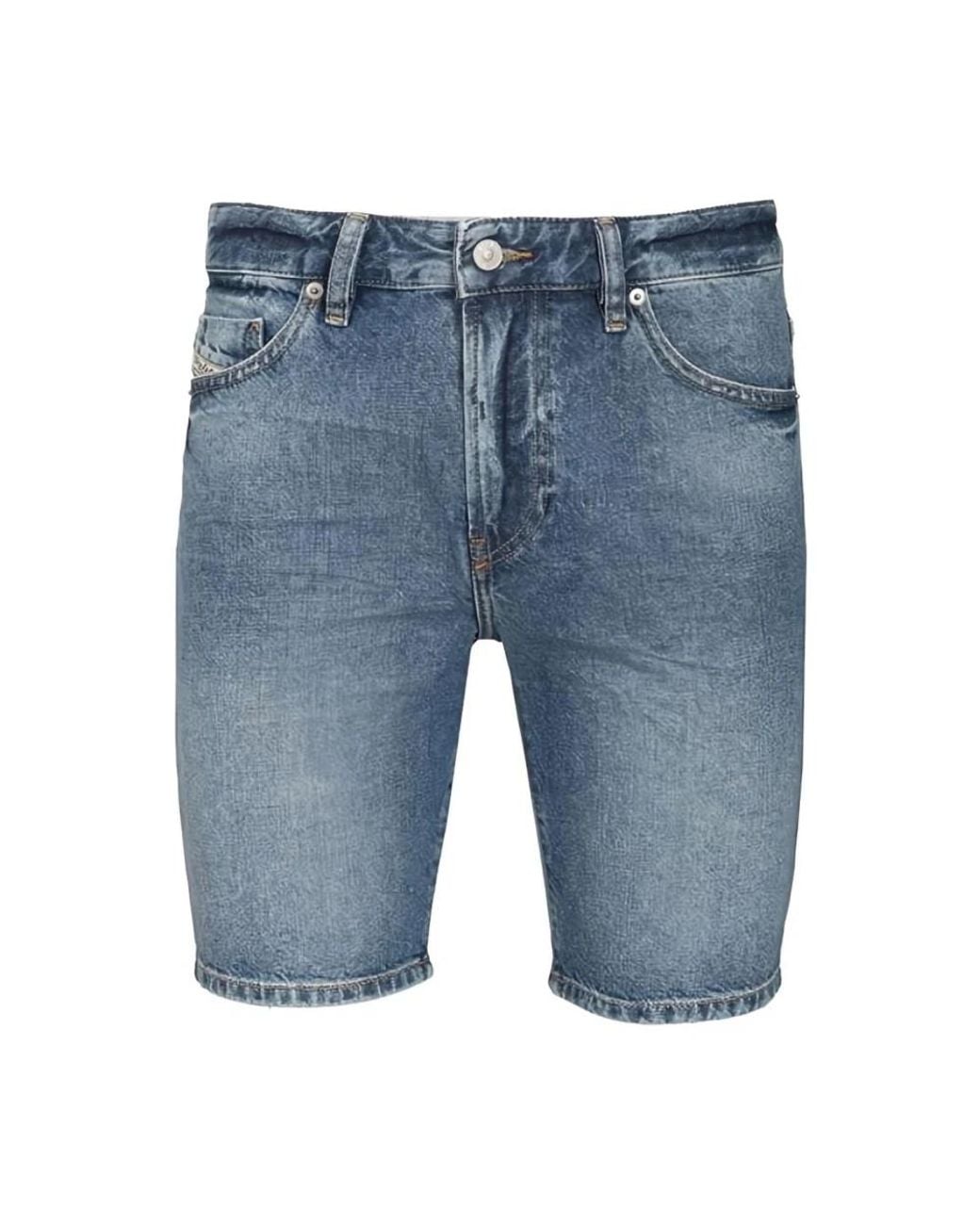 DIESEL Blue Denim Shorts for men