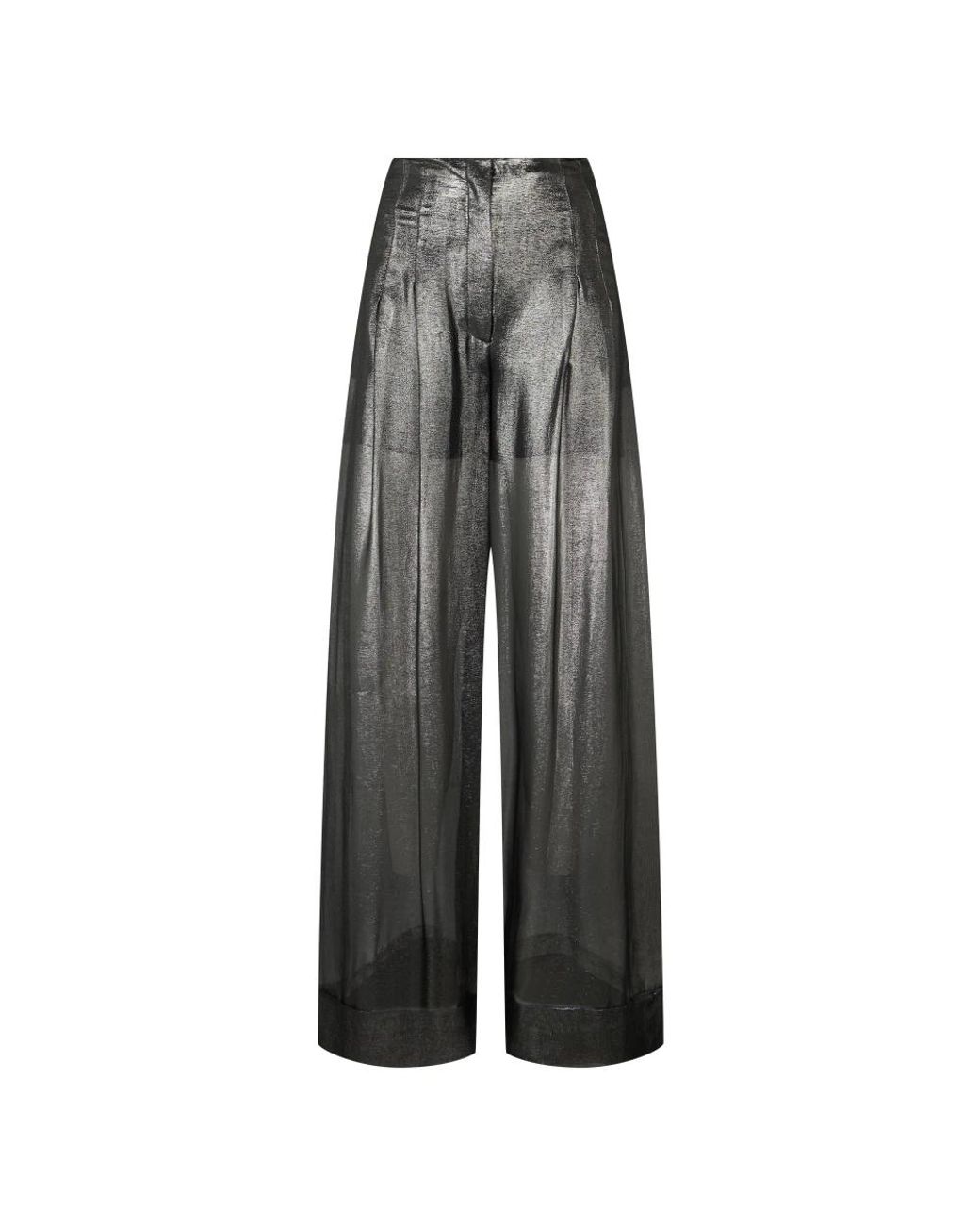 Alberta Ferretti Gray Wide Trousers