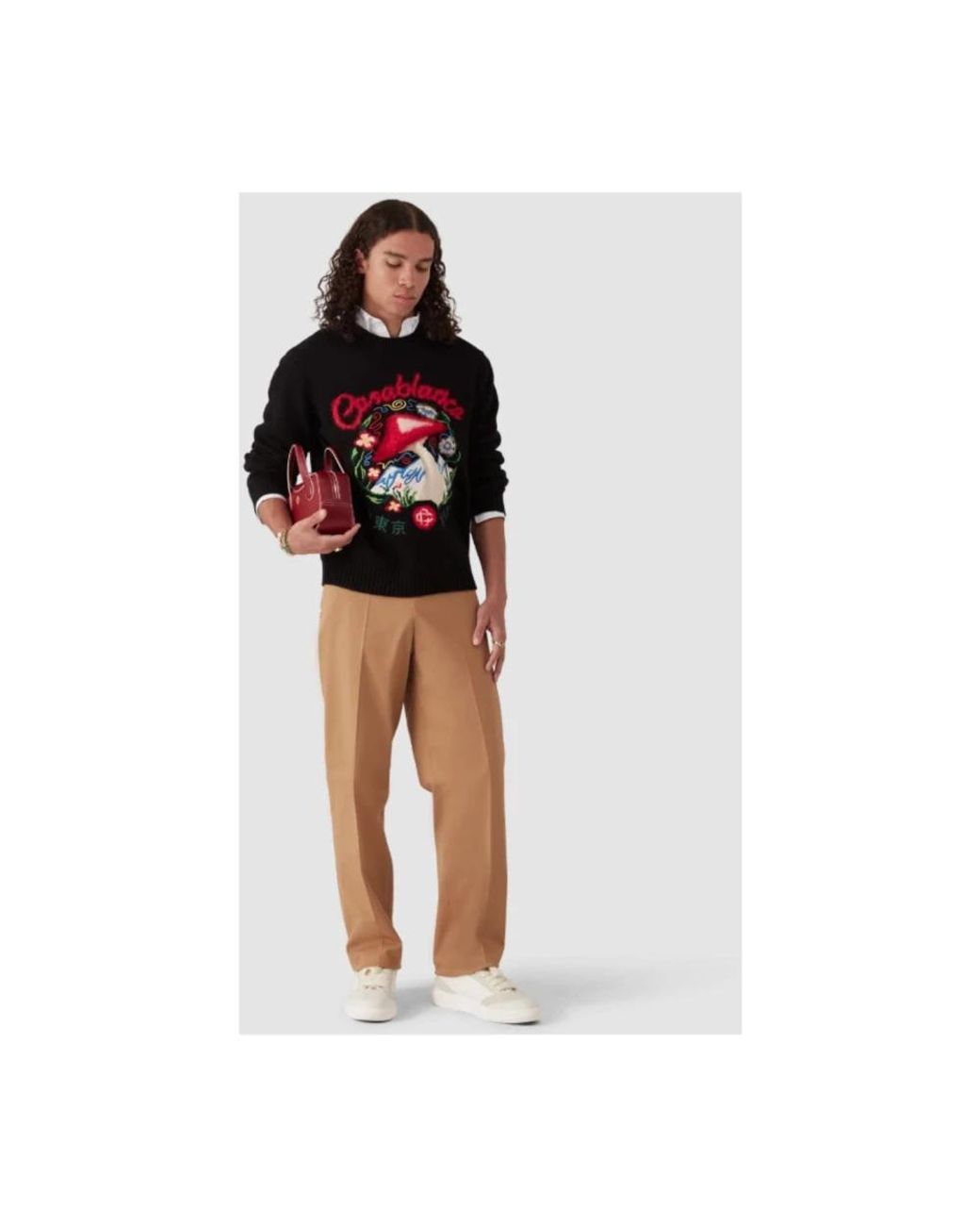 Casablanca Natural Straight Trousers for men