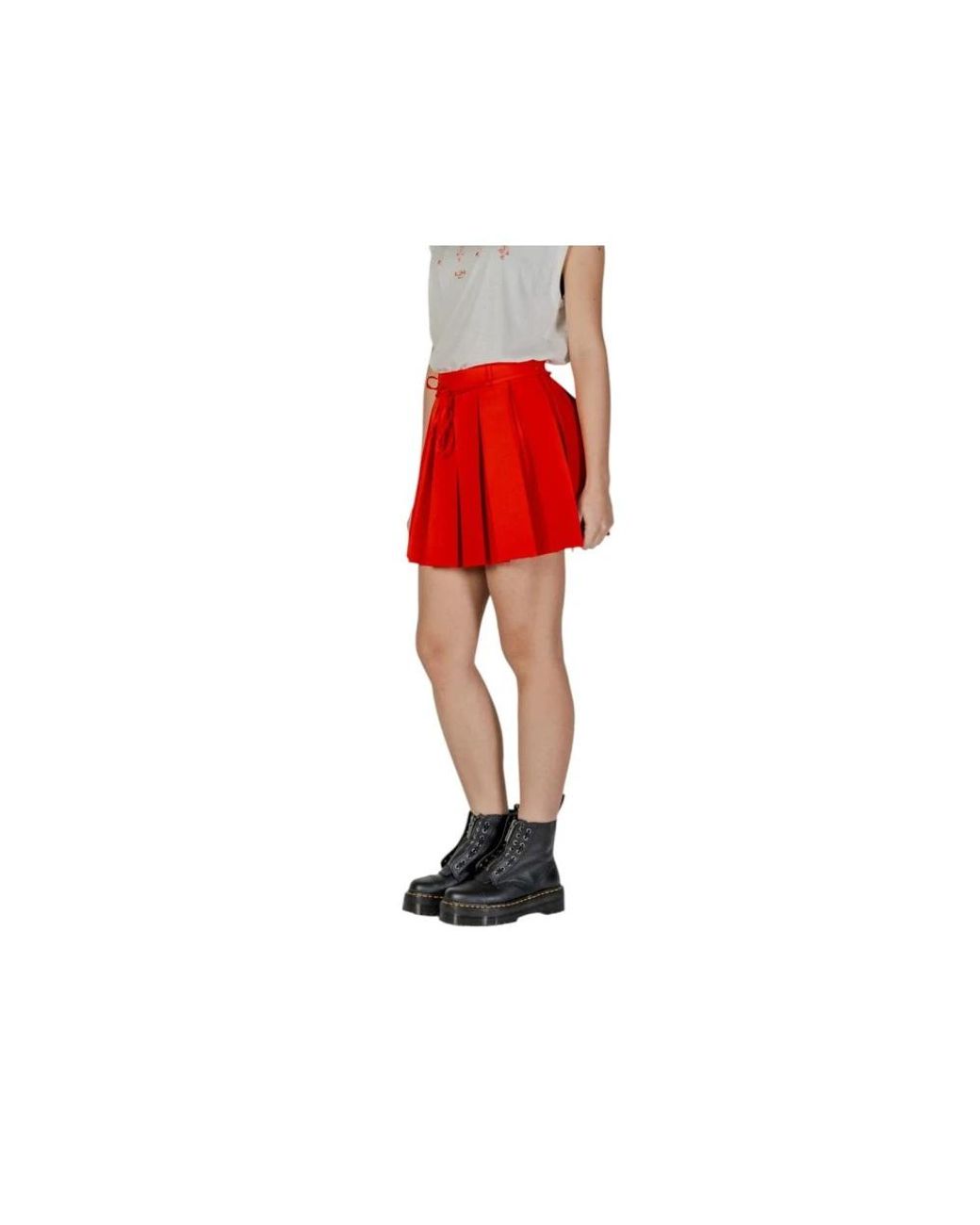 ONLY Red Faltenrock Mini