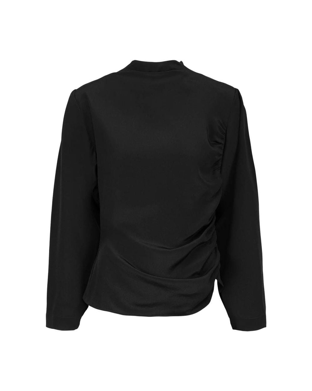 Envelope Overhemden ,Zwart ,Zijden Statement Top Met Schoudervullingen in het Black