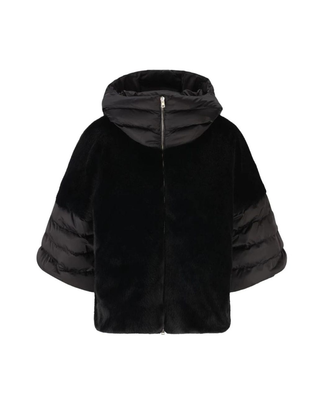 Herno Black Faux Fur & Shearling Jackets