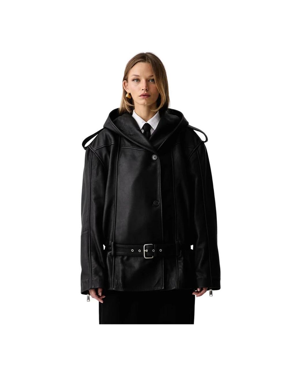 Leather Jackets Gestuz en coloris Black