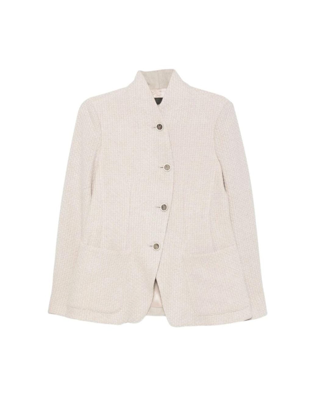 Emporio Armani White Tweed Jackets