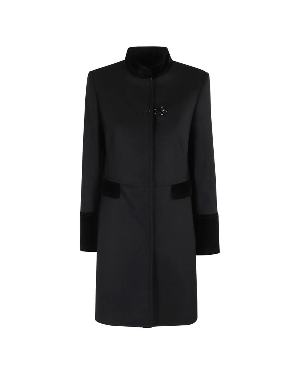 Fay Black Single-Breasted Coats