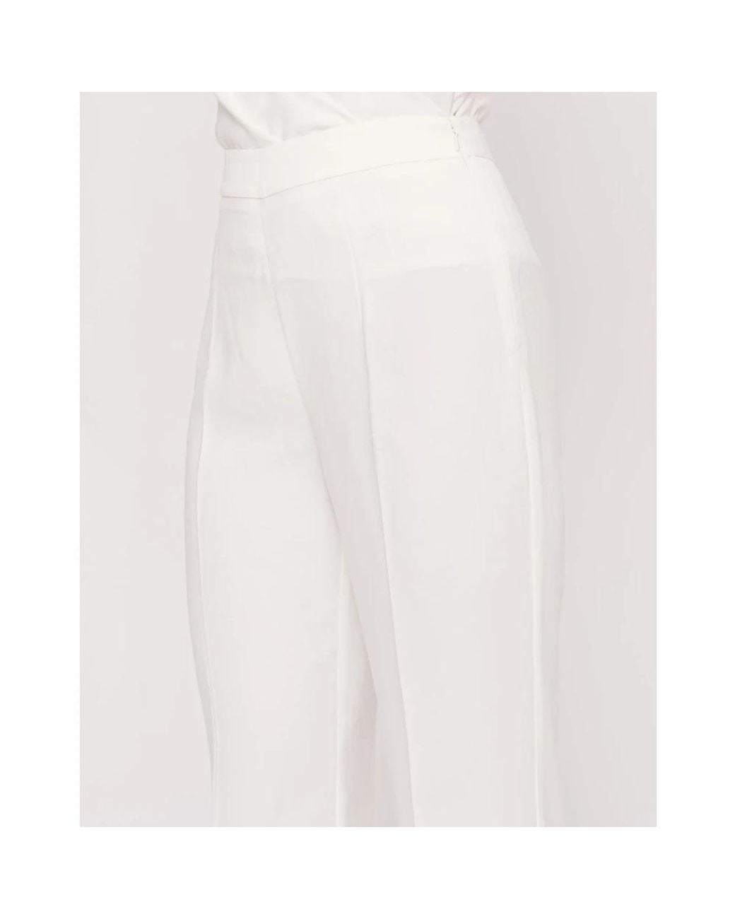 Nenette White Wide Trousers