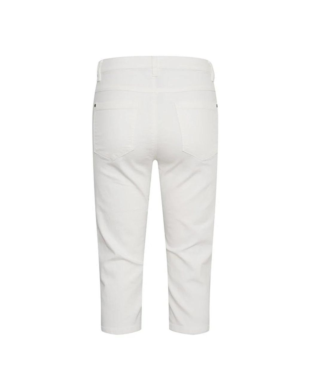 Kaffe Jeans ,Wit ,Katoen Capri Jeans Shorts Krijt in het White