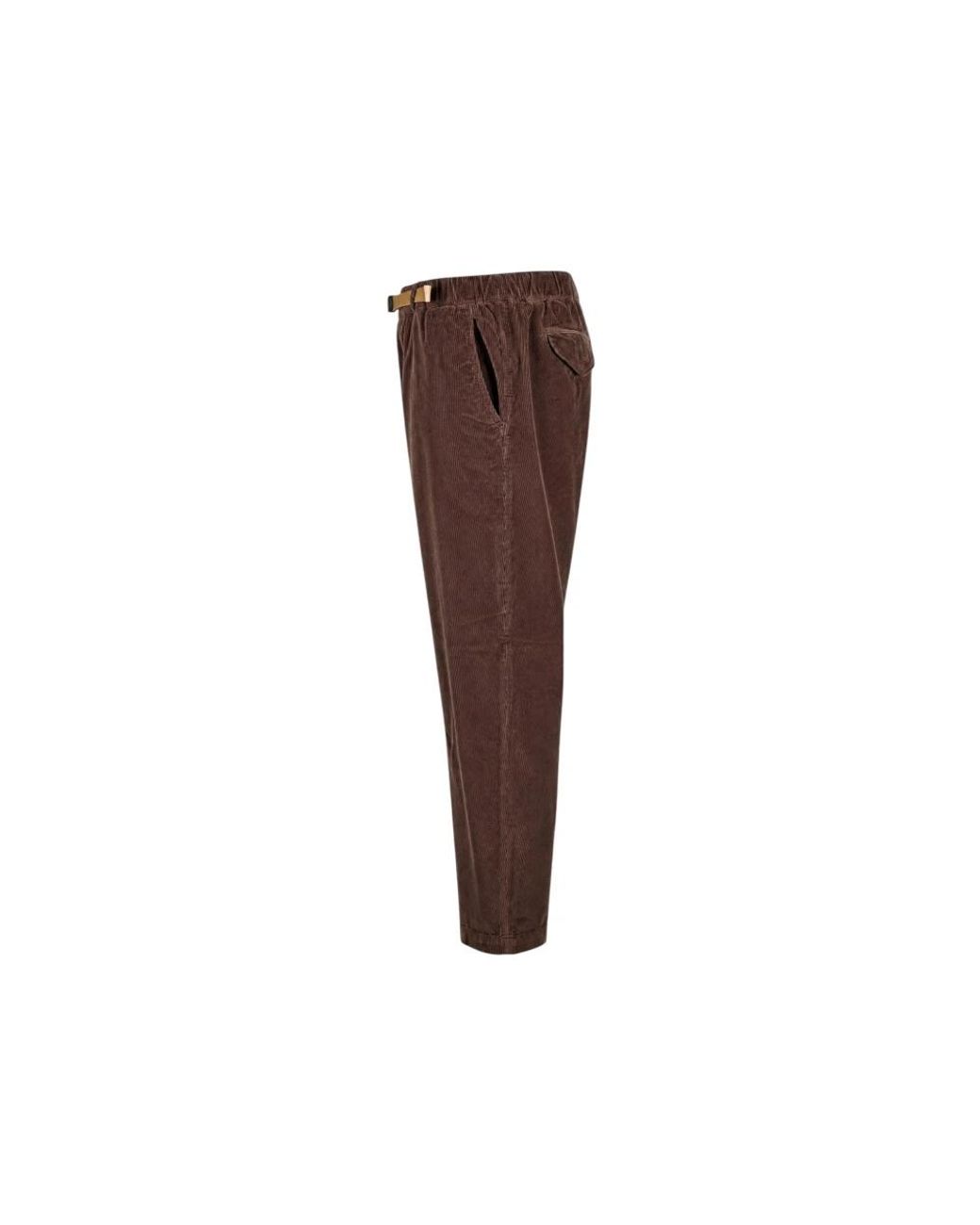 White Sand Brown Straight Trousers for men