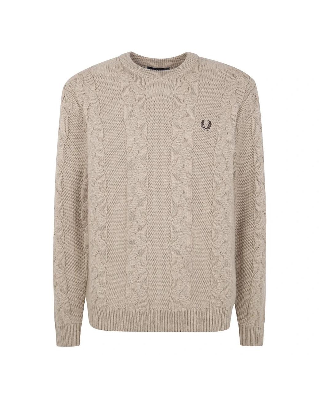 Fred Perry Natural Round-Neck Knitwear for men