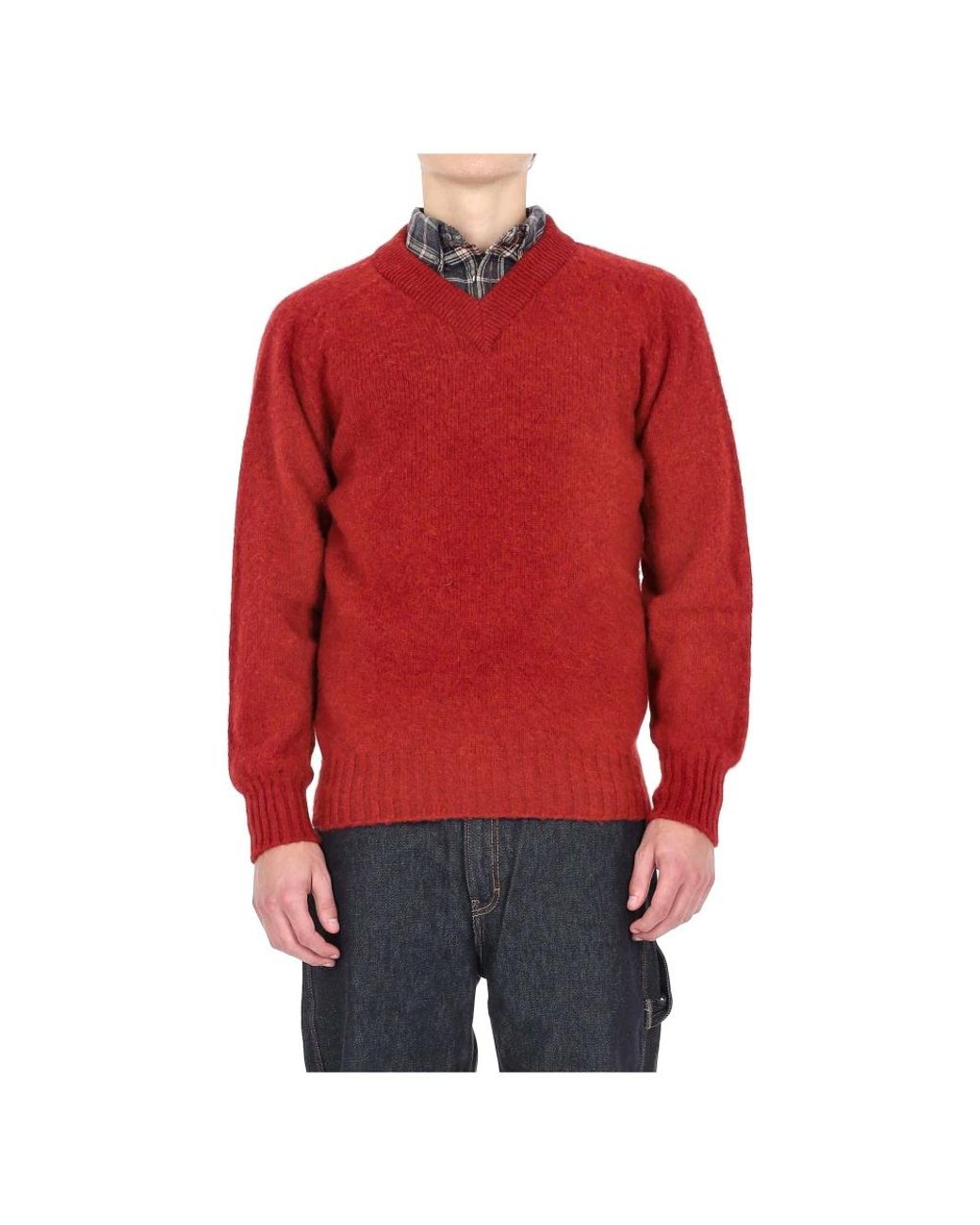 Howlin' By Morrison Red V-Neck Knitwear for men