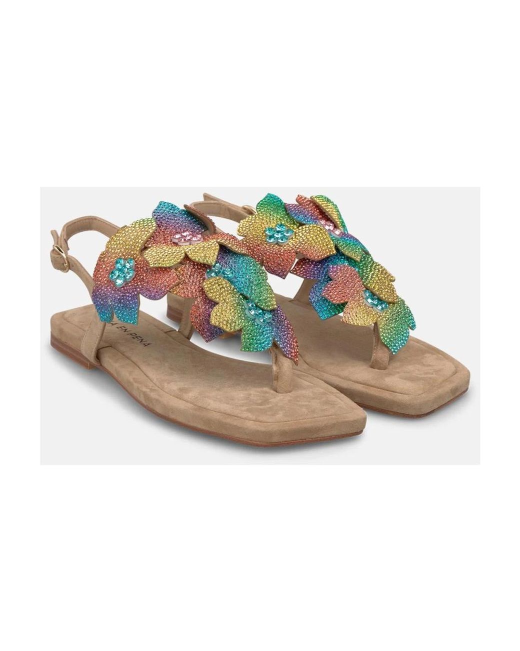 Alma En Pena. Brown Flat Sandals