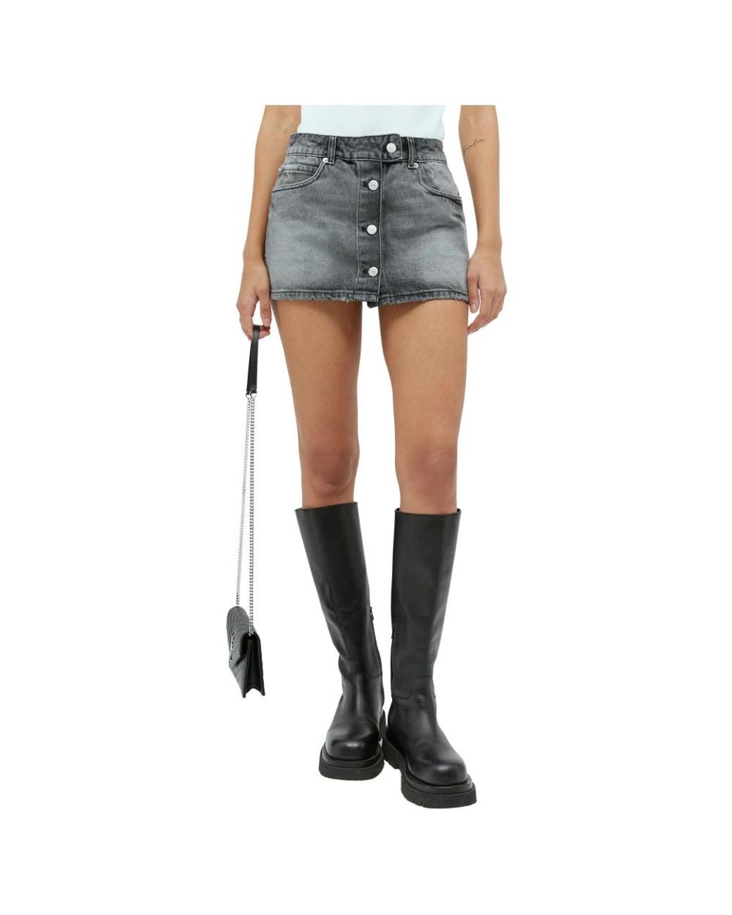 Courreges Blue Denim Skirts