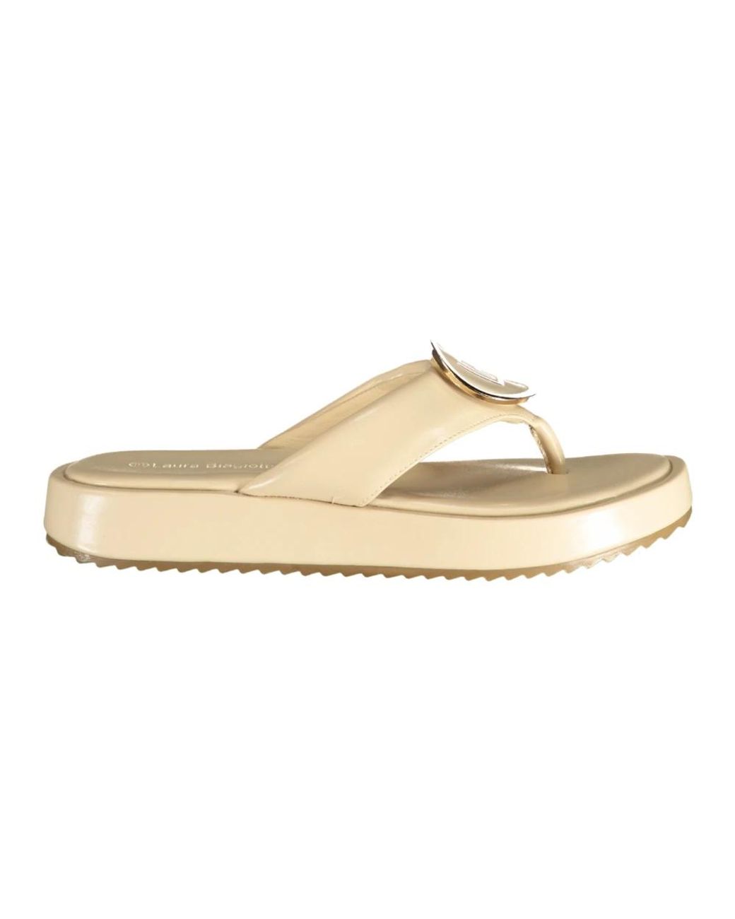 Laura Biagiotti White Flip Flops