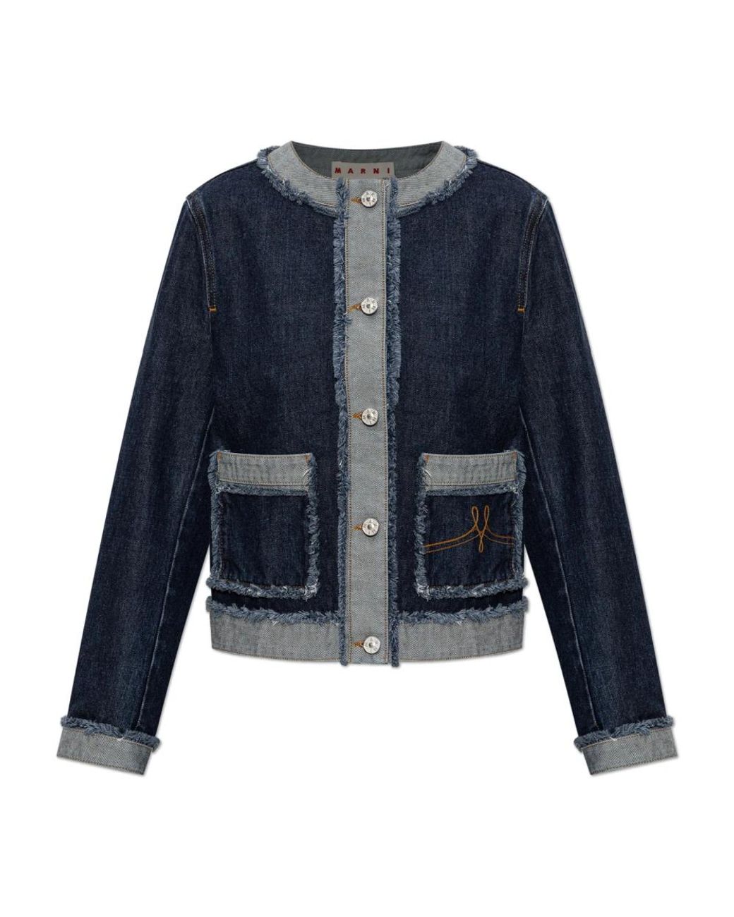 Marni Denim Inside-Out Jacket in het Blue