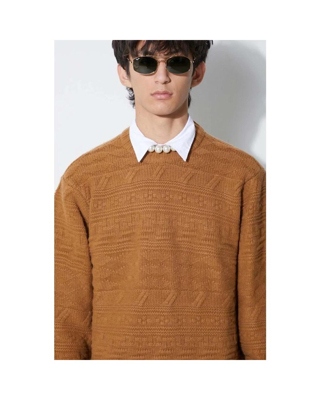 Adererror Round-Neck Strickwaren in Brown für Herren