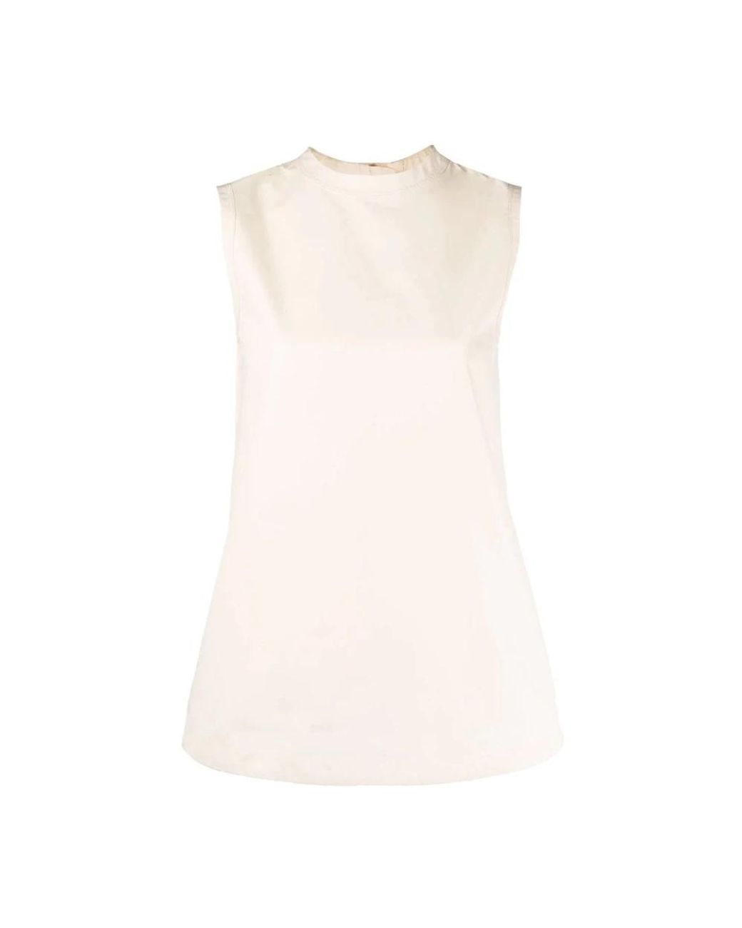 Jil Sander Natural Sleeveless Tops