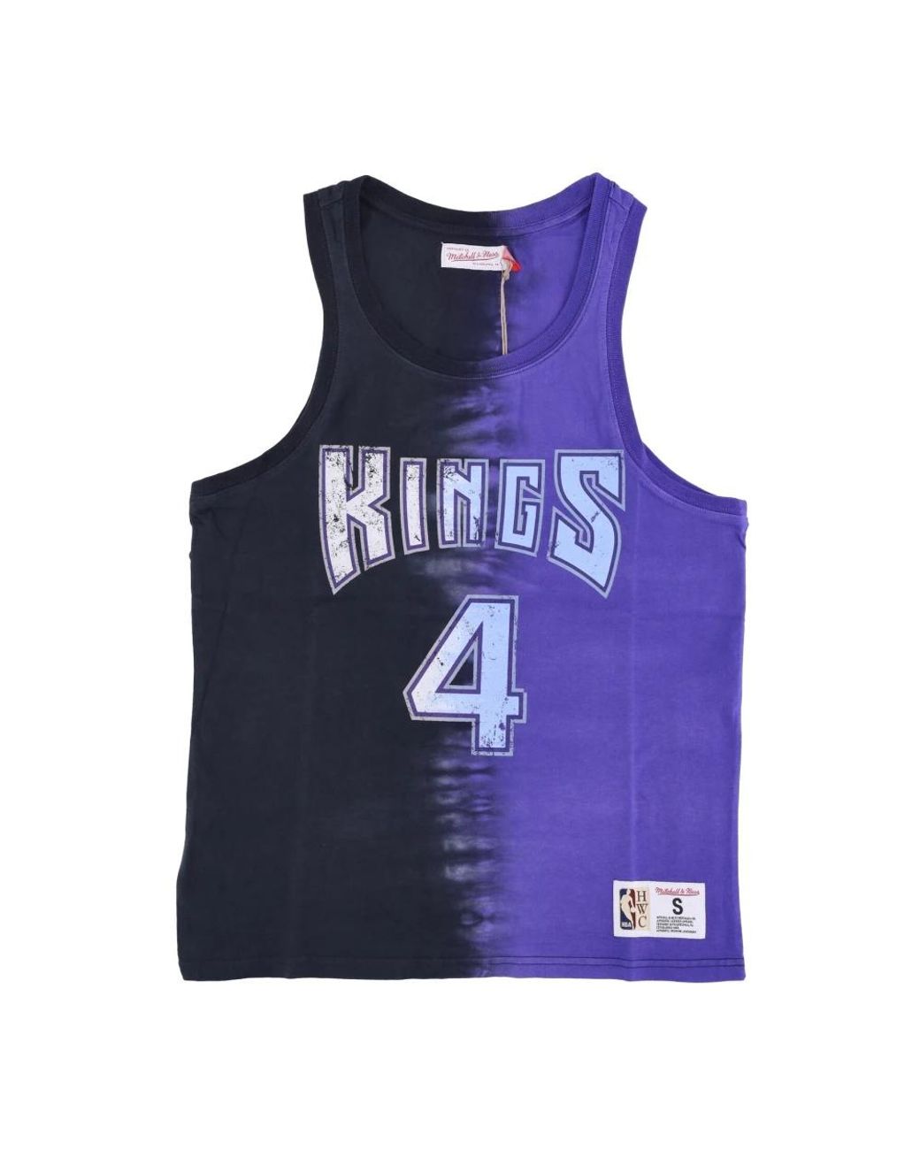 Mitchell & Ness Fitness ,Veelkleurig ,Katoen Nba Tie Dye Tank Chris Webber in het Blue voor heren