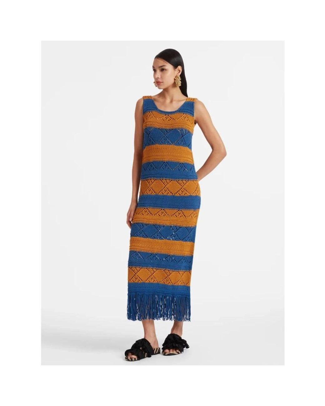 LaDoubleJ Blue Knitted Dresses