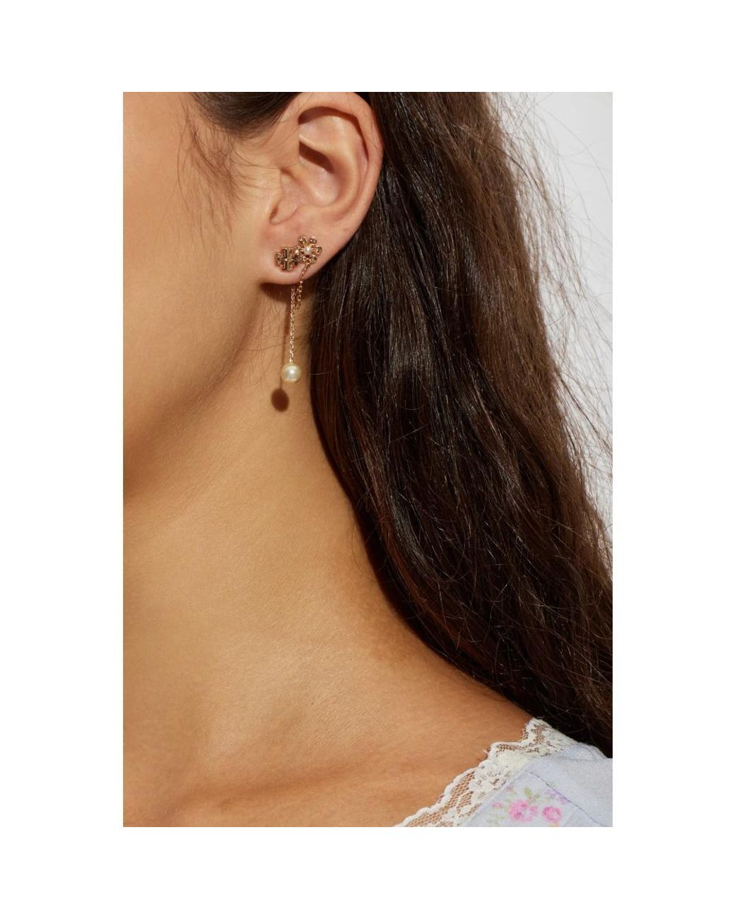 Earrings di Tory Burch in Metallic