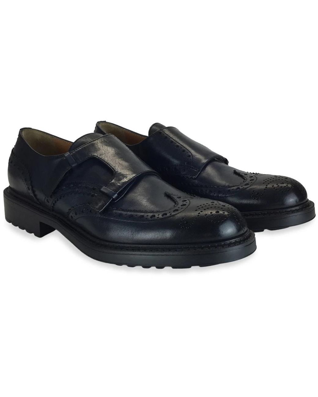 Doucal's Double Monk Strap Schuh in Blue für Herren