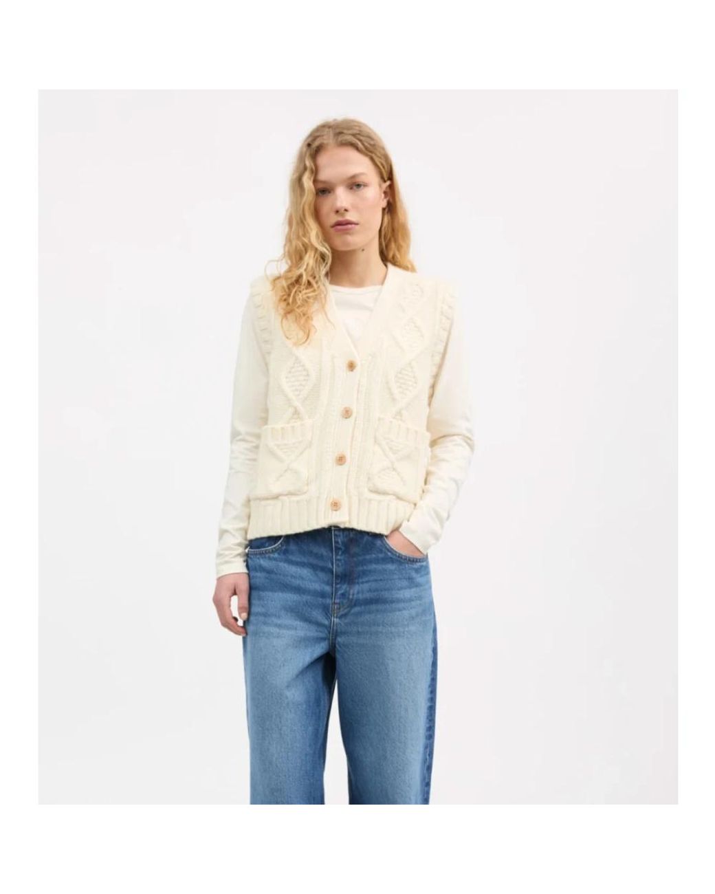 Cardigans Skall Studio de color Natural