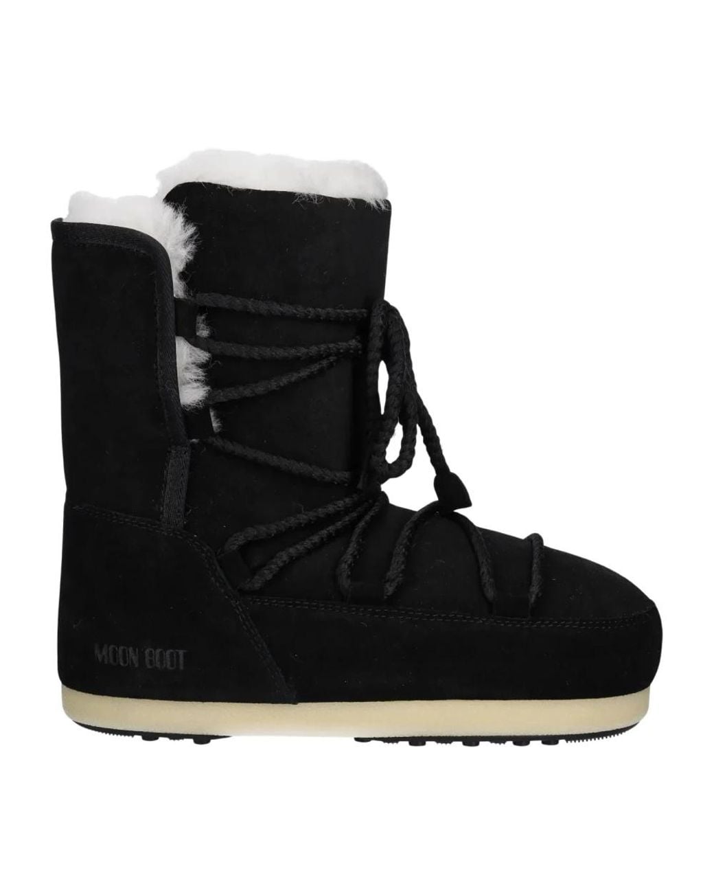 Moon Boot Mb Evx Boot Suede Shearling in het Black