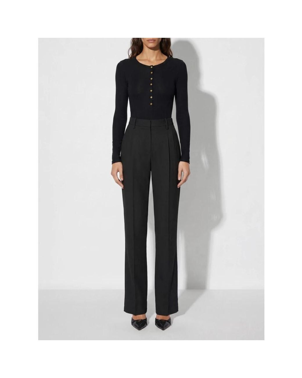 Elisabetta Franchi Black Wide Trousers