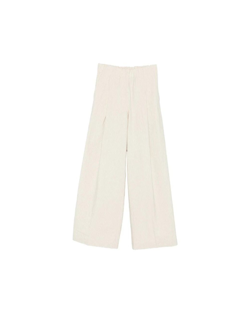 Dries Van Noten White Wide Trousers
