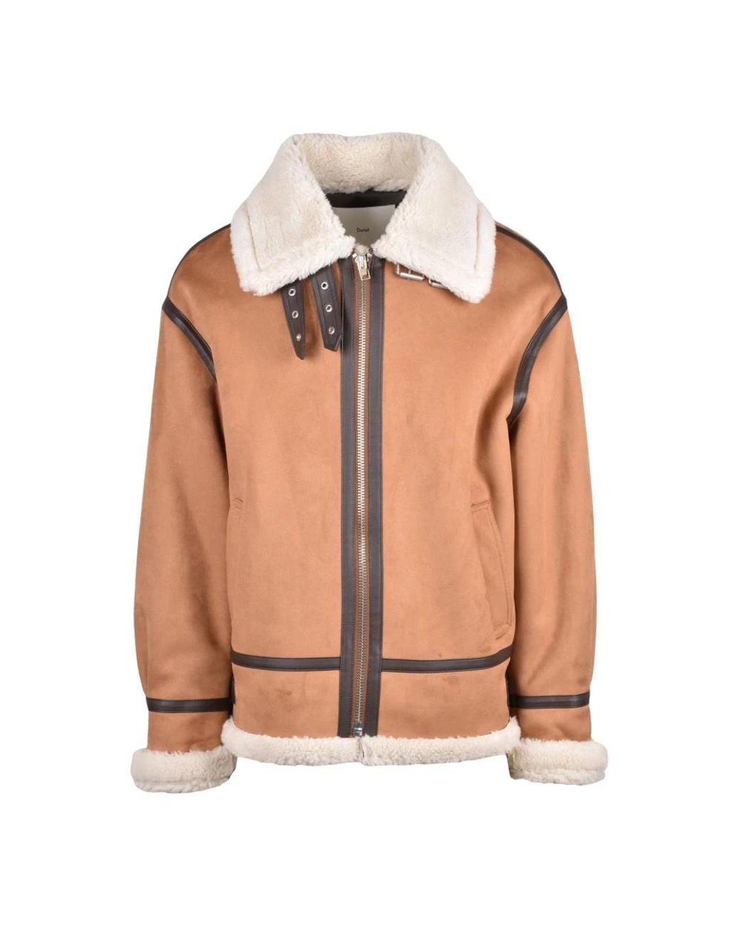 DUNST Brown Faux Fur & Shearling Jackets for men