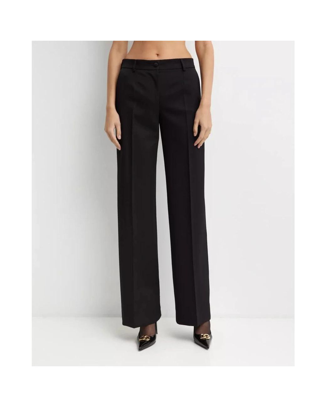 Dolce & Gabbana Black Wide Trousers