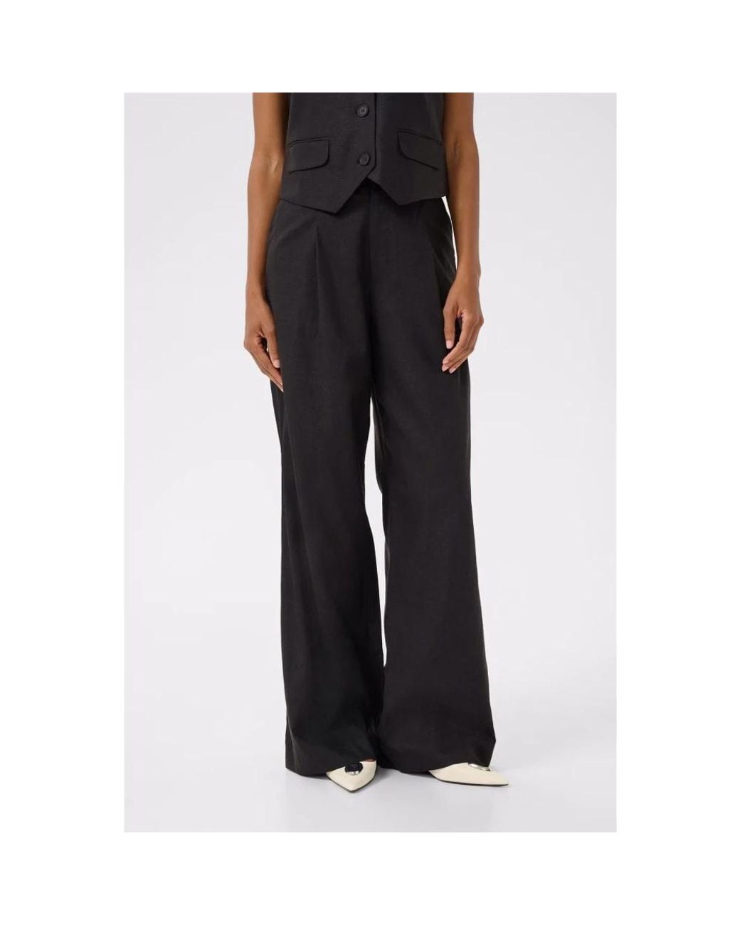 Gestuz Black Wide Trousers