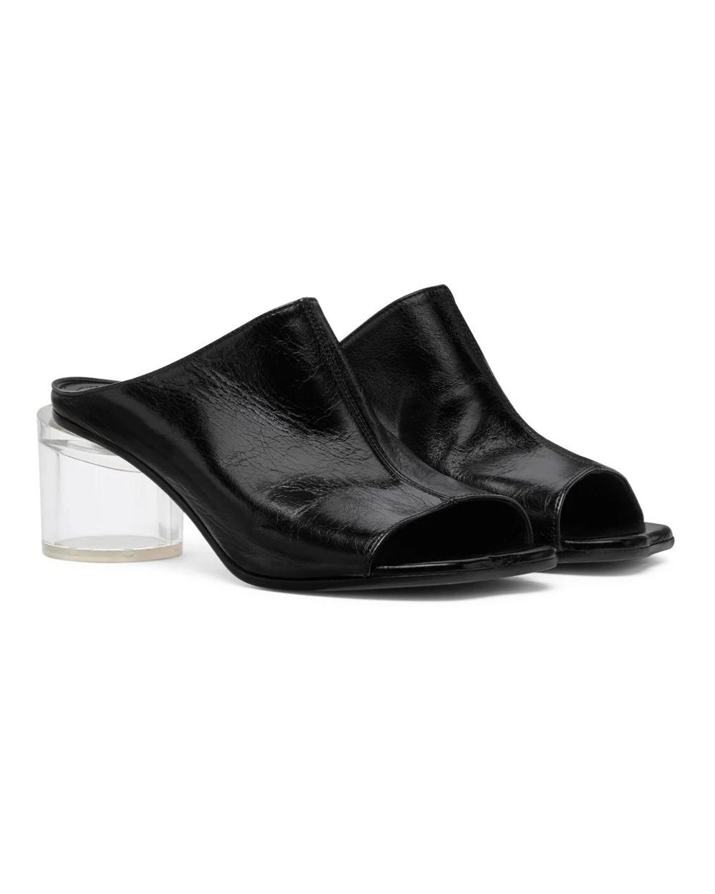 MM6 by Maison Margiela Black Heeled Mules
