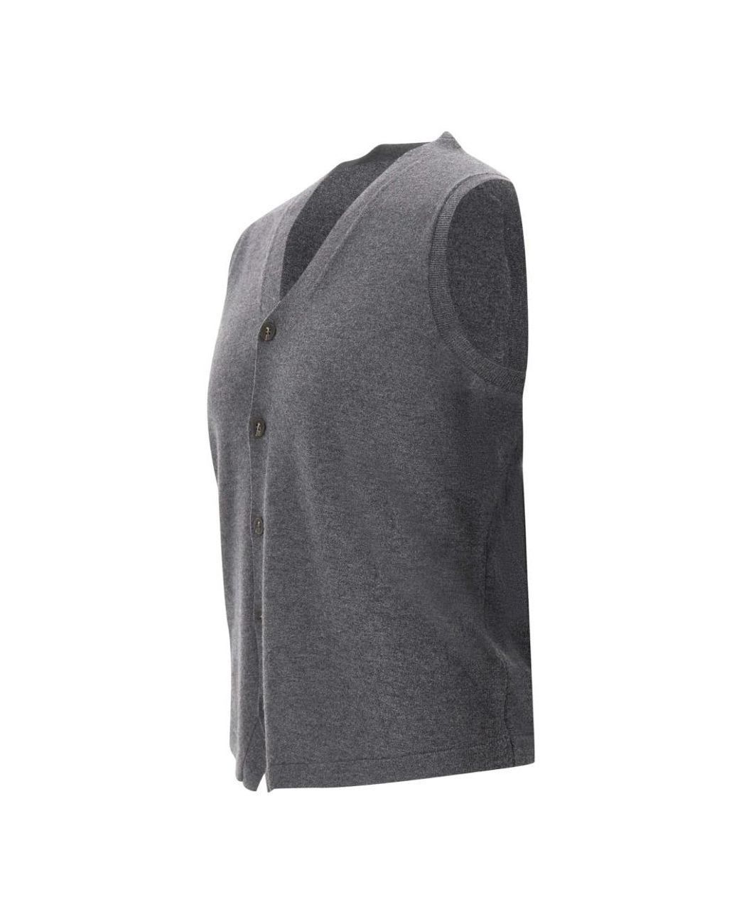 Kangra Gray Sleeveless Jumpers for men