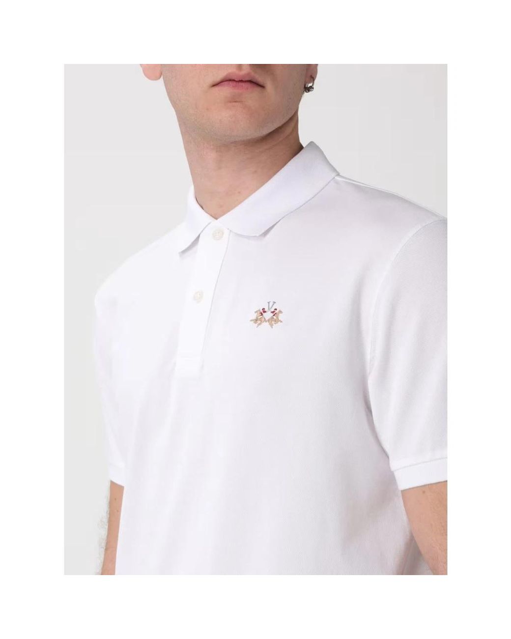 La Martina White Polo Shirts for men