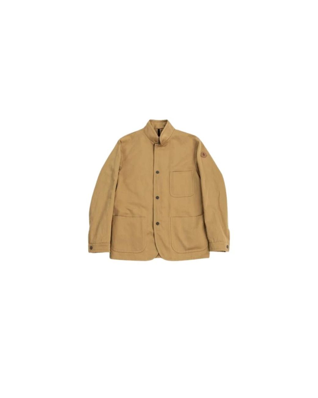 Moncler Jassen ,Bruin ,Katoen Katoen Linnen Overshirt in het Natural voor heren