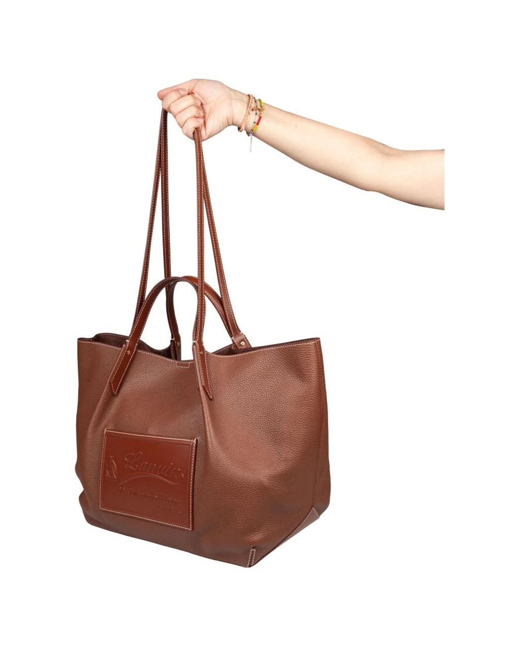 Lanvin Brown Shopping Bags